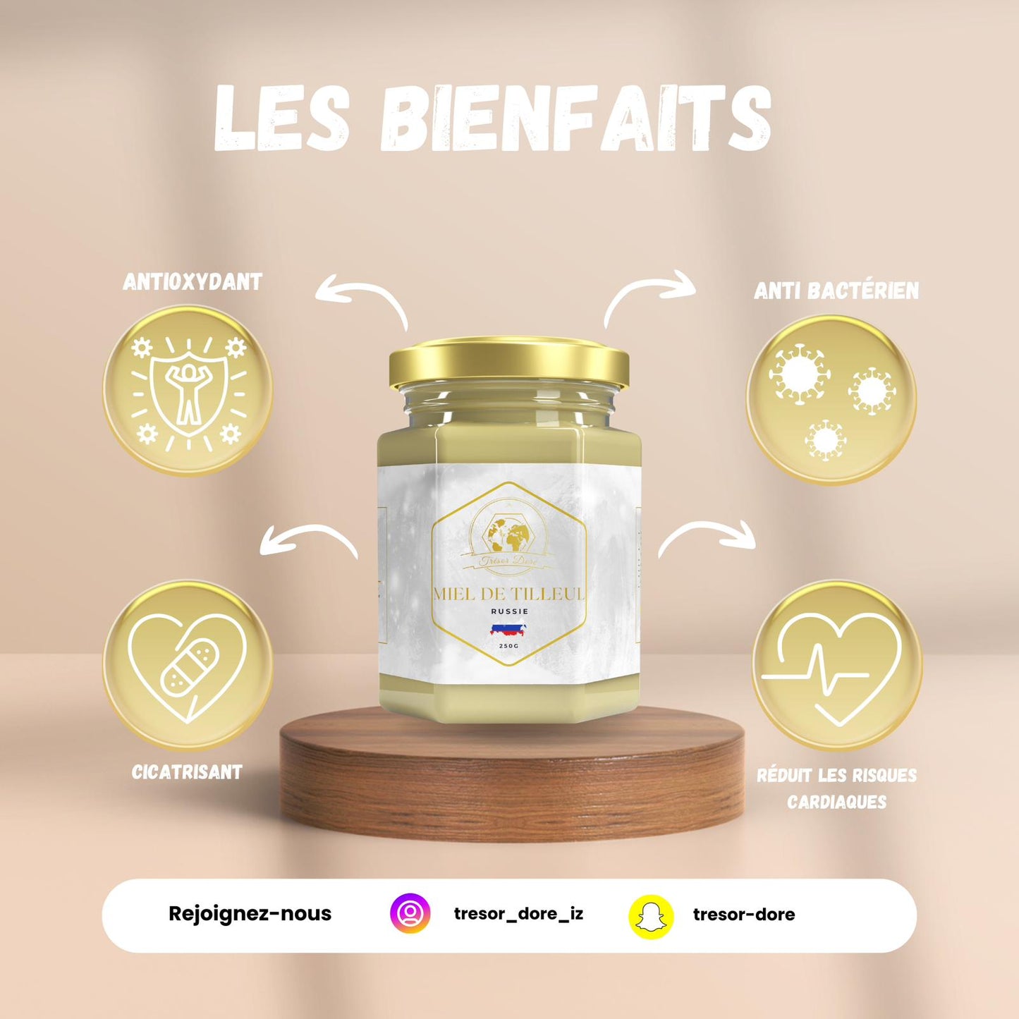 Miel blanc de Russie (Tilleul) 🇷🇺